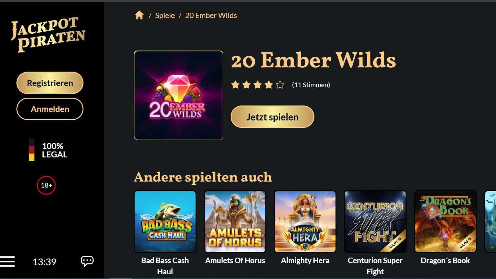 JackpotPiraten – Virtuelle Automatenspiele (Screenshot)