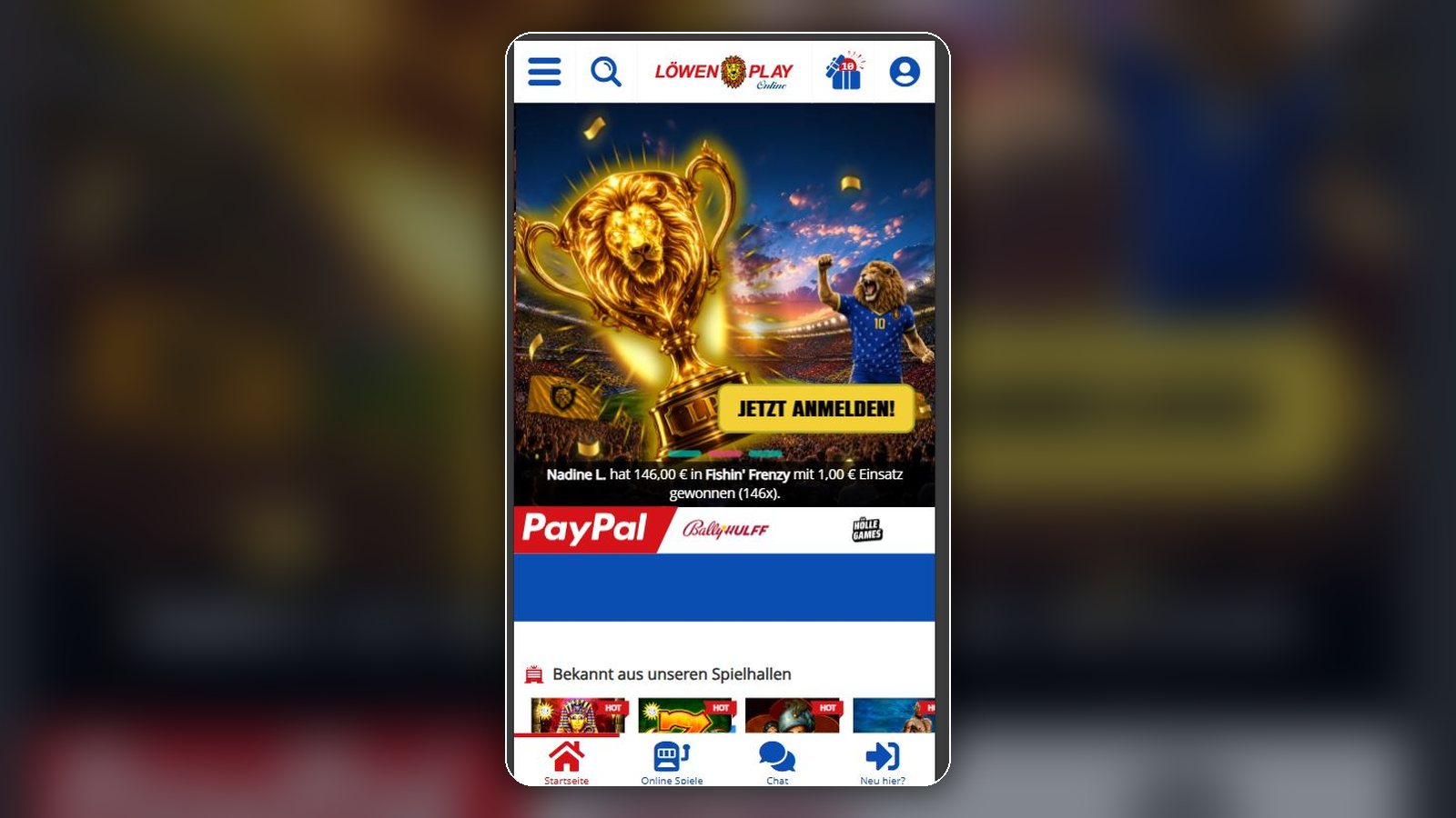 Löwen Play – Mobile App (iOS & Android) (Screenshot)